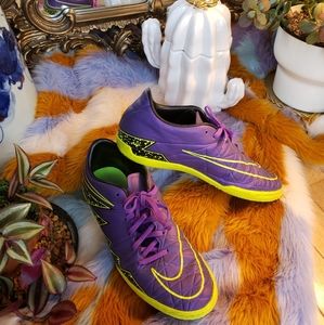 Nike Purple/Neon Green Maybe Indoor Soccer Shoes?